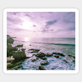 Purple Ocean Beach Sticker